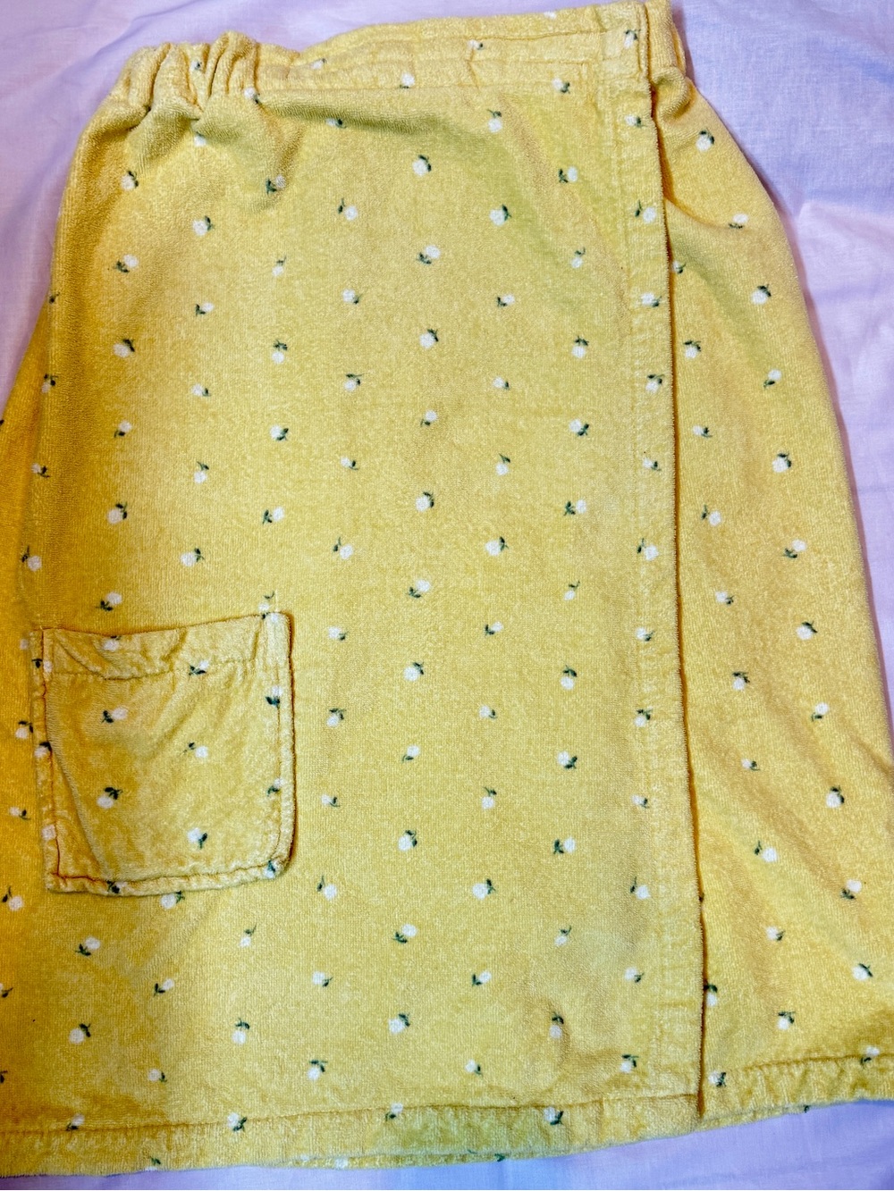 Target Room Essentials Yellow Tulip Floral Cotton Shower Body Wrap